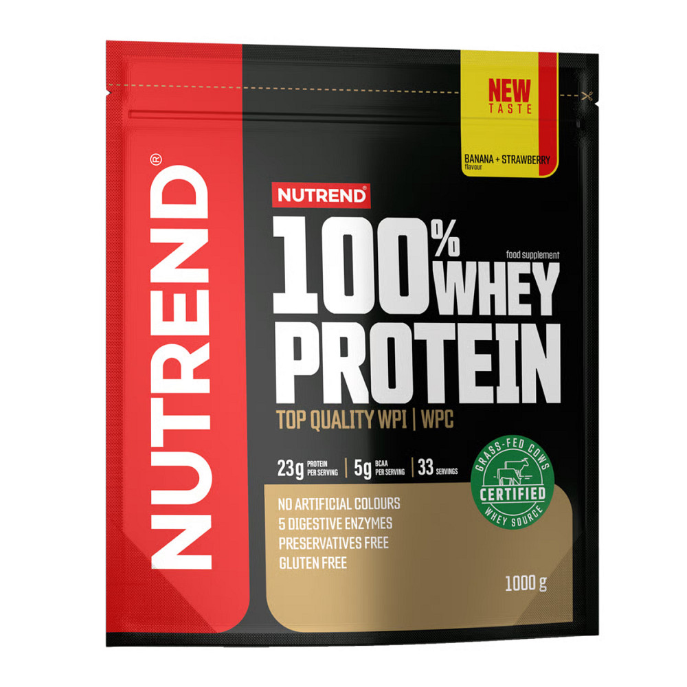 Протеин Nutrend 100% Whey Protein 1000g (Banana+strawberry) Луцк - изображение 1