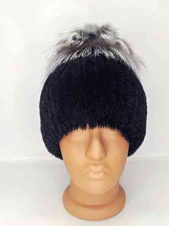 Меховая шапка женская цветок Rex Мишель Черный Харьков