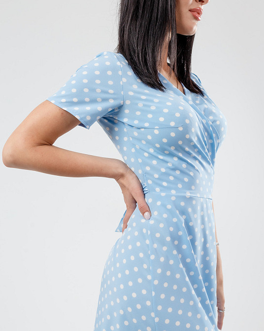 Летнее платье в пол Кайли 46, Голубой Киев - изображение 2