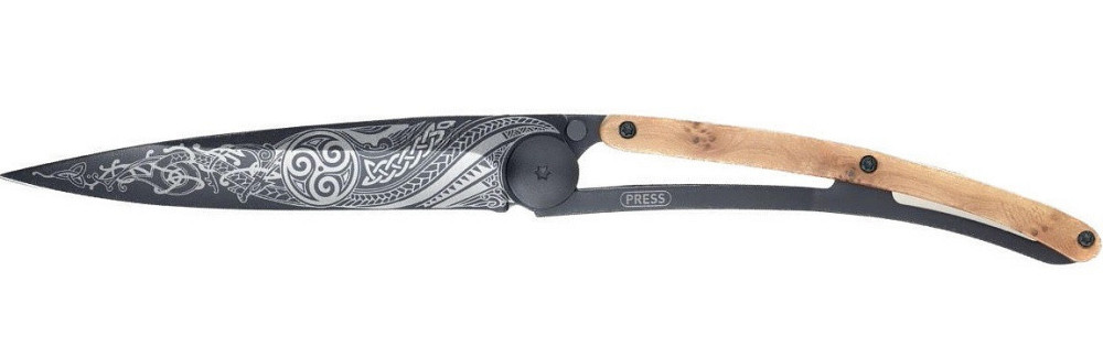 Універсальний Складаний Ніж з лазерним гравіюванням Кельтська Deejo "37 грам" (1GB000171) Нержавіюча сталь Нововолинськ - фото 3