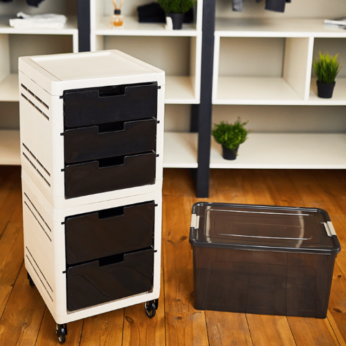 Комод на 5 шухляд на колесах пластик бежевий/темно-коричневий Алеана Житомир - изображение 3