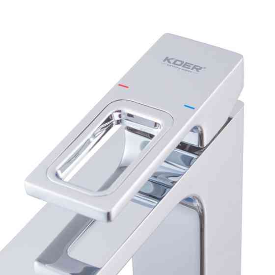 Високий змішувач для умивальника Koer KB-11009-01 хром (KR3500) Харків