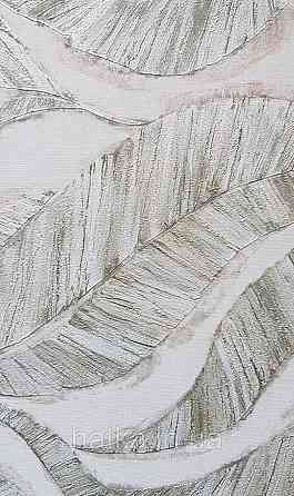 Шпалери вінілові на флізеліновій основі Rasch Ascona 1.06х10 метрове листя структурне зелене із золотистим Київ