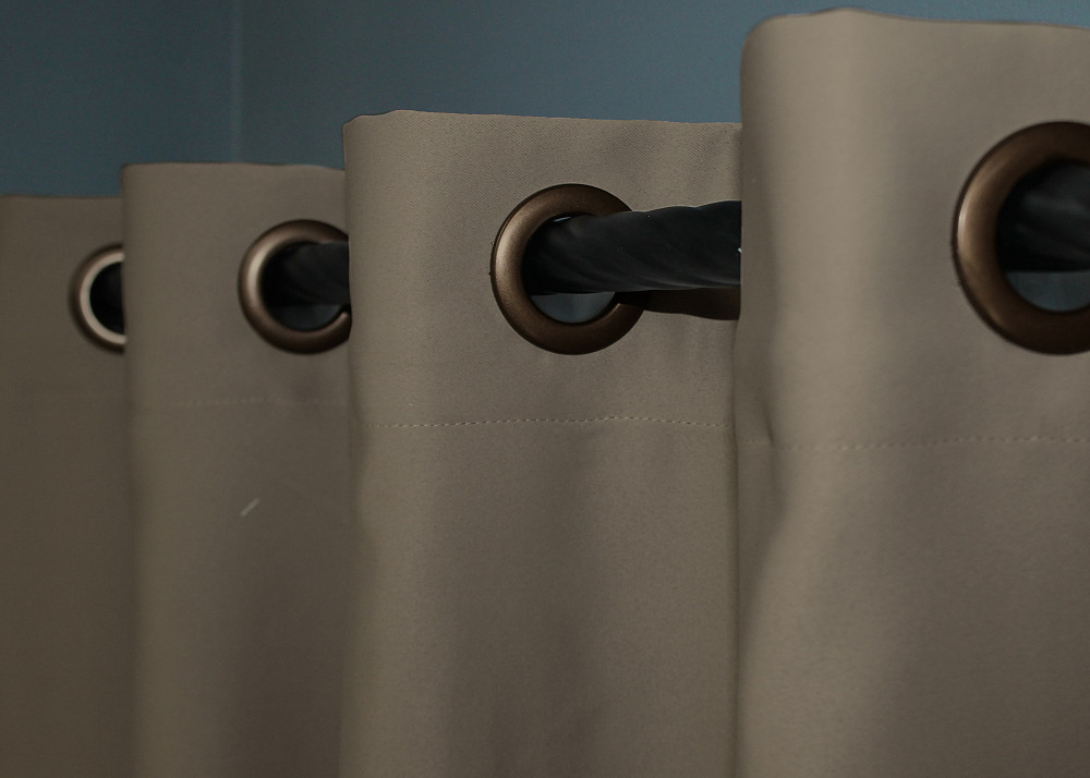 Комплект штор на люверсах VR-Textil Bagema Rvs № 1239ш 150х250 см 2 шт Молочний шоколад (37-0110) Київ - фото 6