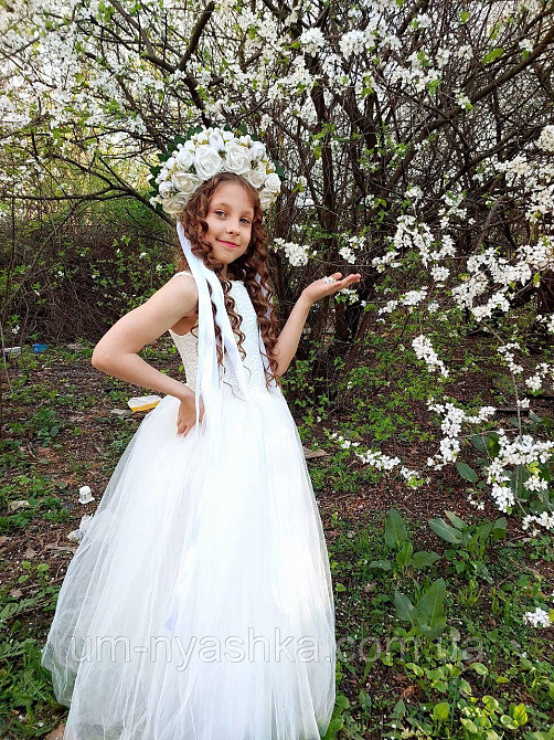 Длинное белое платье 128-146 Кривой Рог - изображение 4