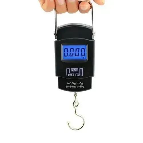 Ваги електронні кантер BITEK BT-603 до 50 кг з LCD дисплеєм, портативні підвісні ваги для багажу та торгівлі Одеса