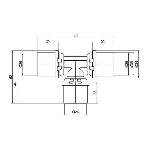 Тройник пресс Icma 26х26х26 №406 Киев