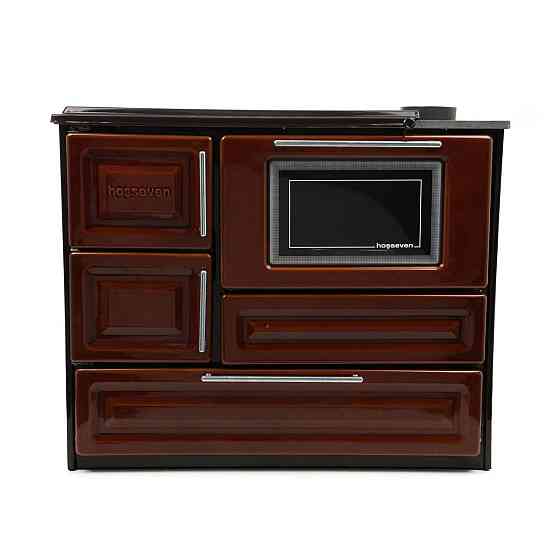 Піч-кухня на дровах та вугіллі Hosseven 4010 з духовкою та варильною поверхнею 6 кВт до 50 м2 опалювально-варильна піч Туреччина Київ