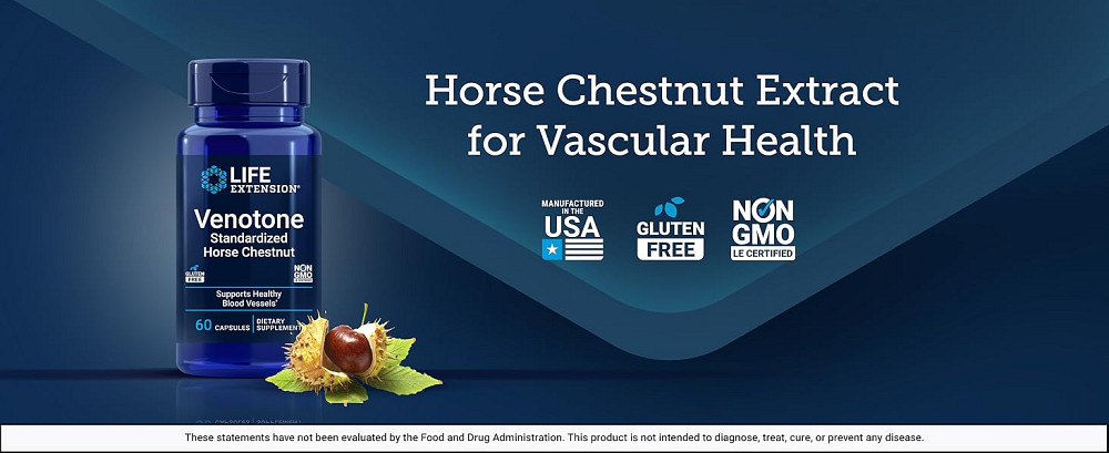 Venotone, Standardized Horse Chestnut, 60 Capsules (250 mg per Capsule) Луцьк - фото 4