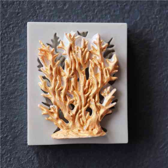 Молд кондитерский Коралл 70 на 58 мм серый Киев