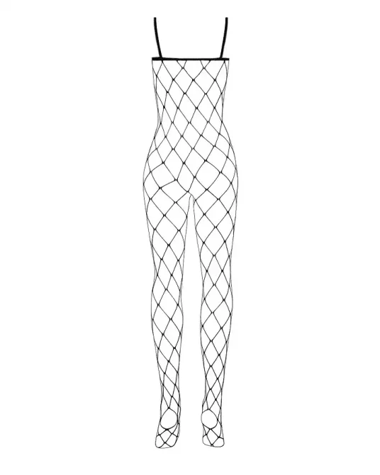 Бодістокінг з великим вічком і відкритими грудьми Obsessive Bodystocking N102 S/M/L, чорний Львів - фото 4