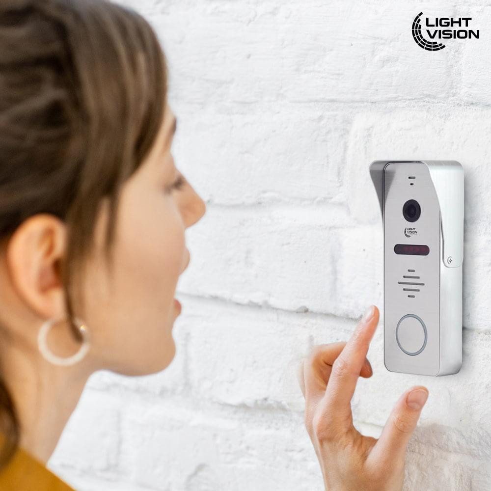 Комплект відеодомофона Light Vision: домофон 7" AMSTERDAM FHD White та відеопанель RIO FHD Silver (82-00206-82-00217) Київ - фото 7