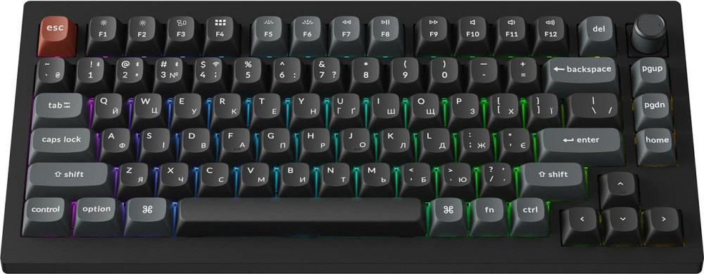 Клавіатура бездротова Keychron V1 Ultra Keychron Red Switch Black RGB (V1U-D1-UA) ( 24381 ) Харьков - изображение 2