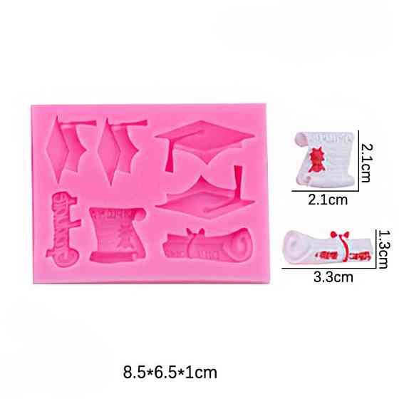 Молд силиконовый конфедератки 85 на 65 мм розовый Киев