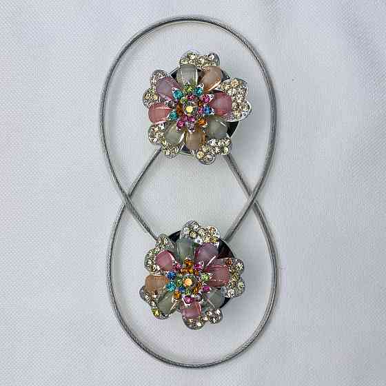 Магніти для штор та гардин "Flowers" набір 2 шт Різнокольоровий (81-239) Київ