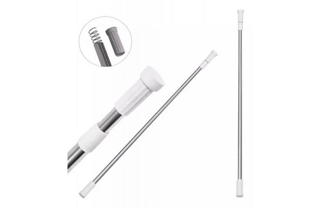 Карниз у ванну (штанга телескопічна) алюміній Zerix CRA-110-200 см (білий) Харків - фото 2