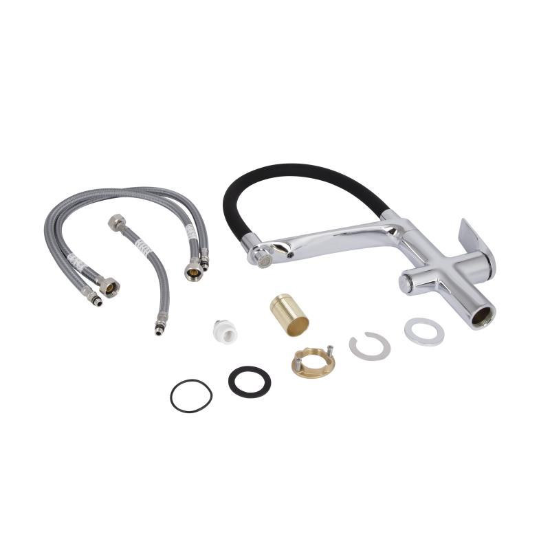 Смеситель для кухни Qtap Vlasta New с гибким изливом и подключением к фильтру QTVLA364CRM45648 Chrome Киев - изображение 9