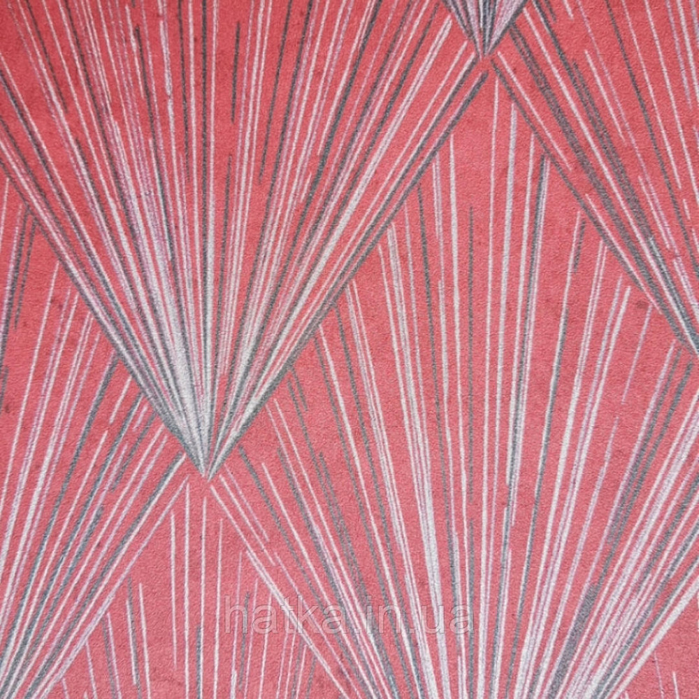 Шпалери вінілові на флізелін AS creation Metropolitan II геометрія сріблясті промені смуги на бордовому 3д Київ - фото 1