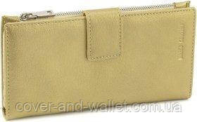 Жіночий гаманець з натуральної шкіри золотистого кольору на магніті та блискавці Marco Coverna 0134 Київ - фото 10