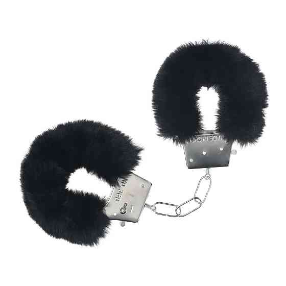 Наручники Classic Fluffy Handcuffs - Black Sex Aura Київ
