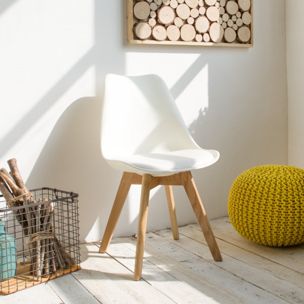 Стілець Тор м'який обідній білий Дніпро - фото 1