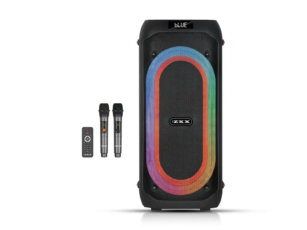 Портативна акустична колонка ZXX-9095 80Вт 2х6,5" Bluetooth, TWS, LED-підсвічування, 2 мікрофони та пульт ДК Одеса - фото 6