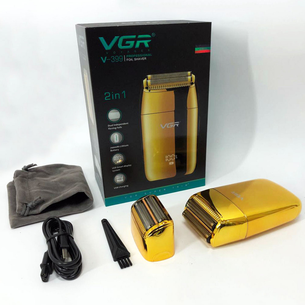 Електрична бритва для якісного гоління VGR V-399 GOLD, Бритва портативна акумуляторна AB-58 Львів - фото 12