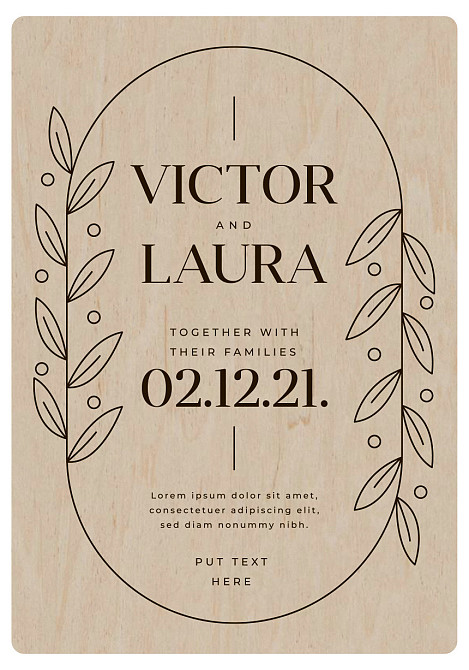 Приглашение на свадьбу из дерева EKOSTAR Киев - изображение 1