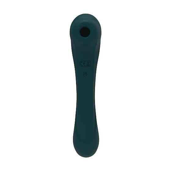 Вібратор та вакуумний кліторальний стимулятор 2-в-1 Alive Quiver Teal оновлена модель Sex Aura Київ