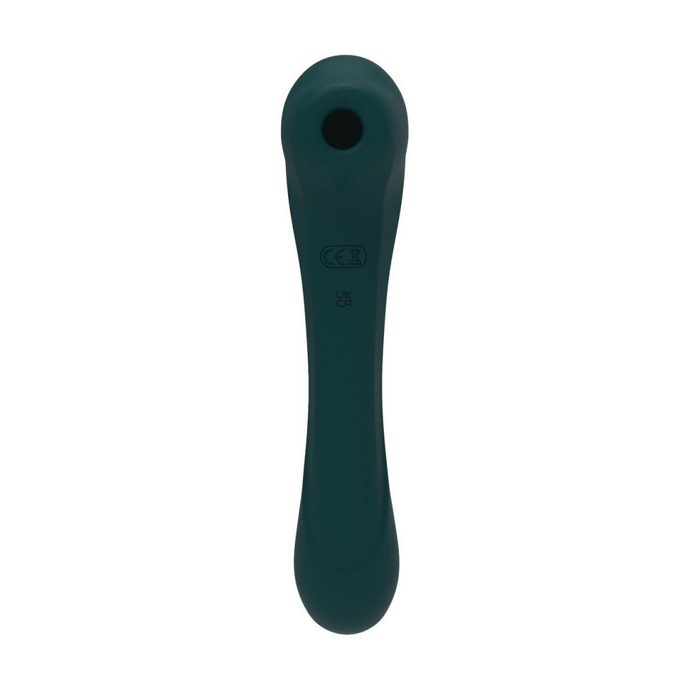Вібратор та вакуумний кліторальний стимулятор 2-в-1 Alive Quiver Teal оновлена модель Sex Aura Київ - фото 2