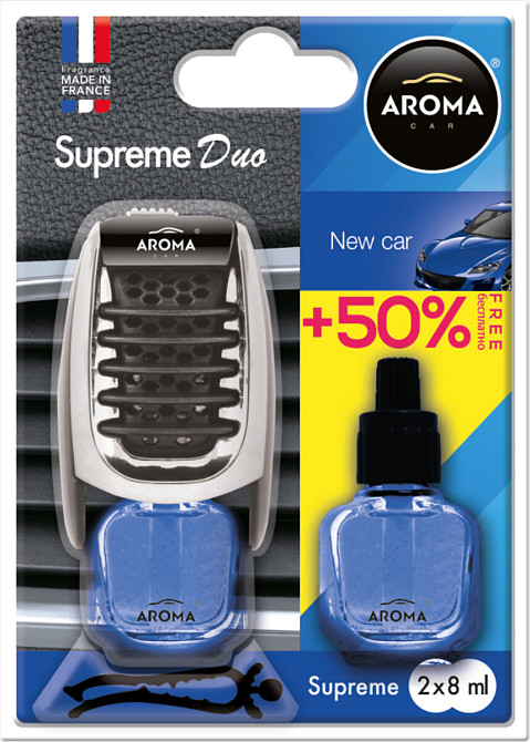Ароматизатор Aroma Car Supreme Duo Slim New Car рідкий 7мл Киев - изображение 1