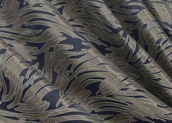 Комплект коротких штор VR-Textil Жаккард Magic № 1612ш Синий с бежевый 145х170 см 2 шт (35-0252) Киев