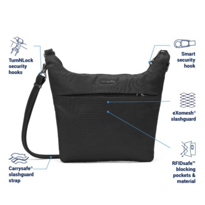 Сумка Pacsafe Cruise on the go Crossbody Черная (20705100) Винница - изображение 7