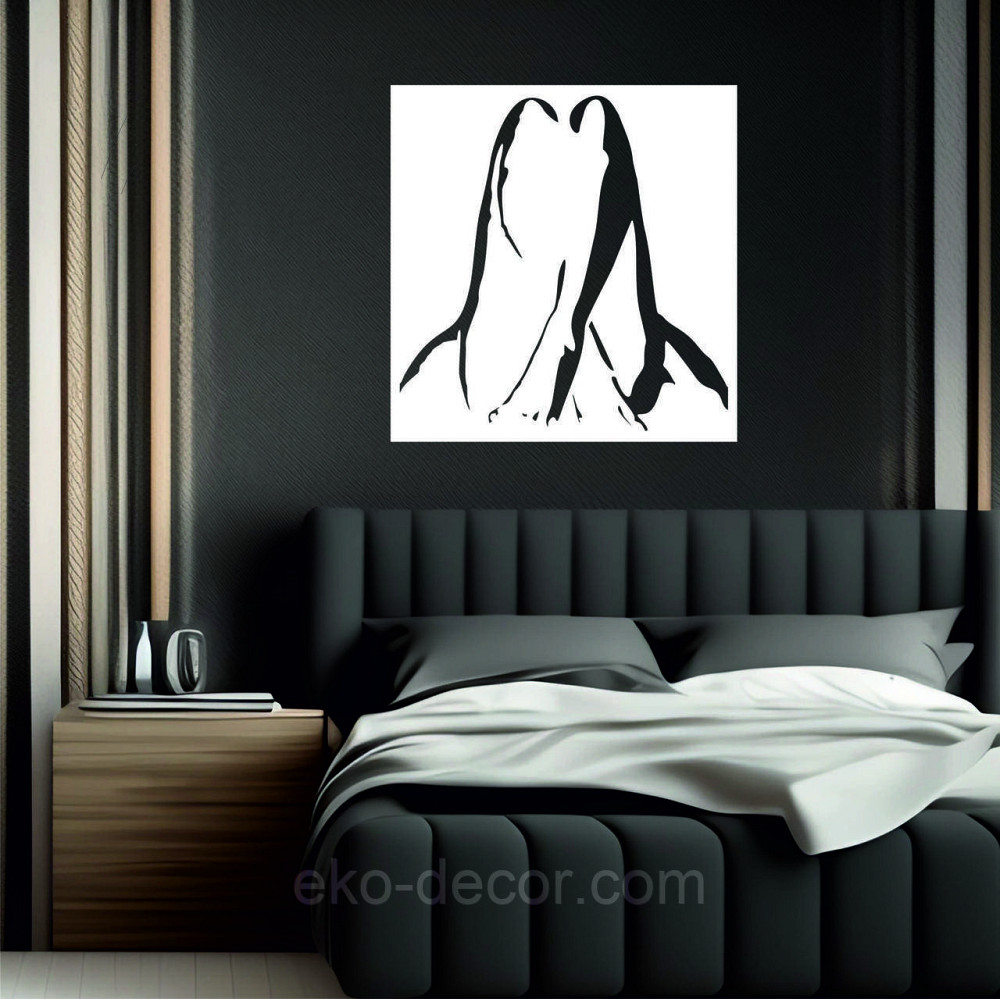 Декоративное настенное Панно «Силуэт женщины», Декор на стену 90*87 см, Белый Киев - изображение 5
