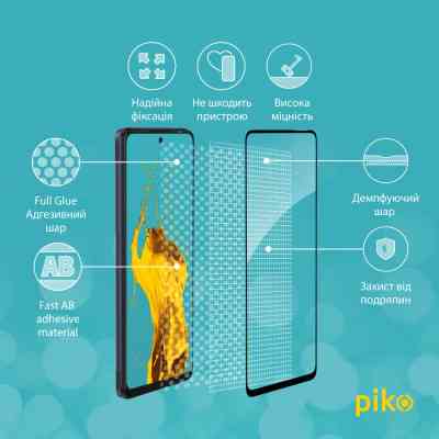 Стекло защитное Piko Full Glue Tecno Pova (1283126515248) Винница