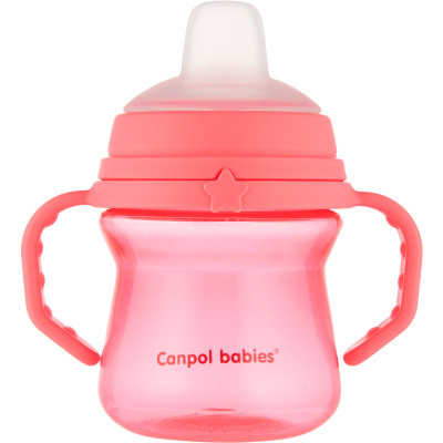 Поильник-непроливайка Canpol babies с силиконовым носиком FirstCup 150 мл Розовая (56/614_pin) Винница - изображение 1