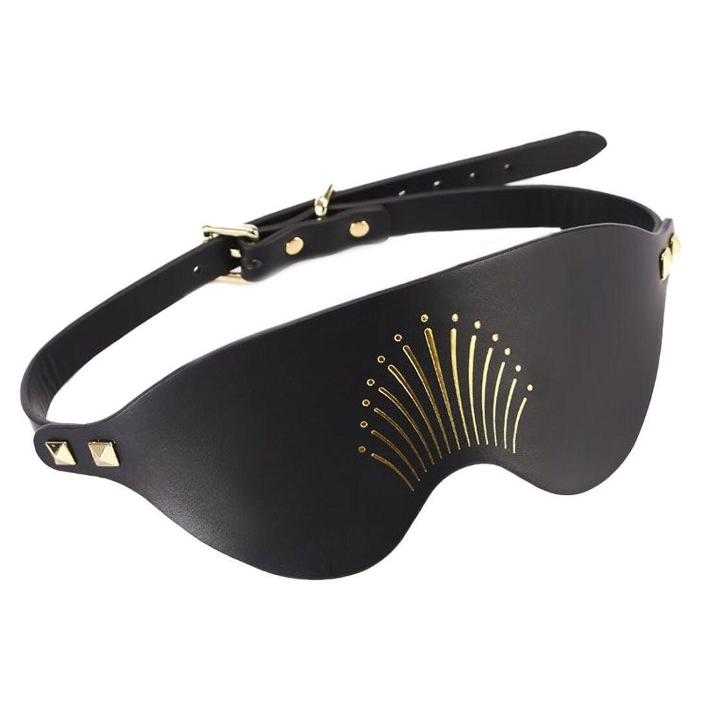 Розкішна маска на очі Zalo Blindfolds Black, натуральна шкіра Sex Aura Київ - фото 1