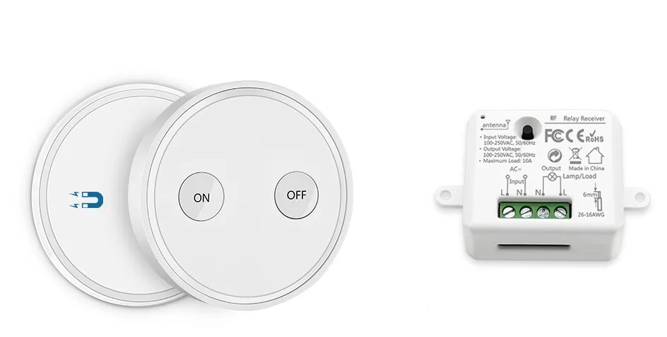 Комплект безпровідного вимикача та приймача світла LoraTap SS021KS Луцк - изображение 1
