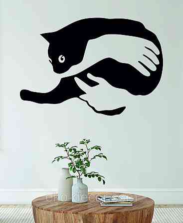 Декоративне настінне Панно «Кіт-руки» Декор на стіну Київ