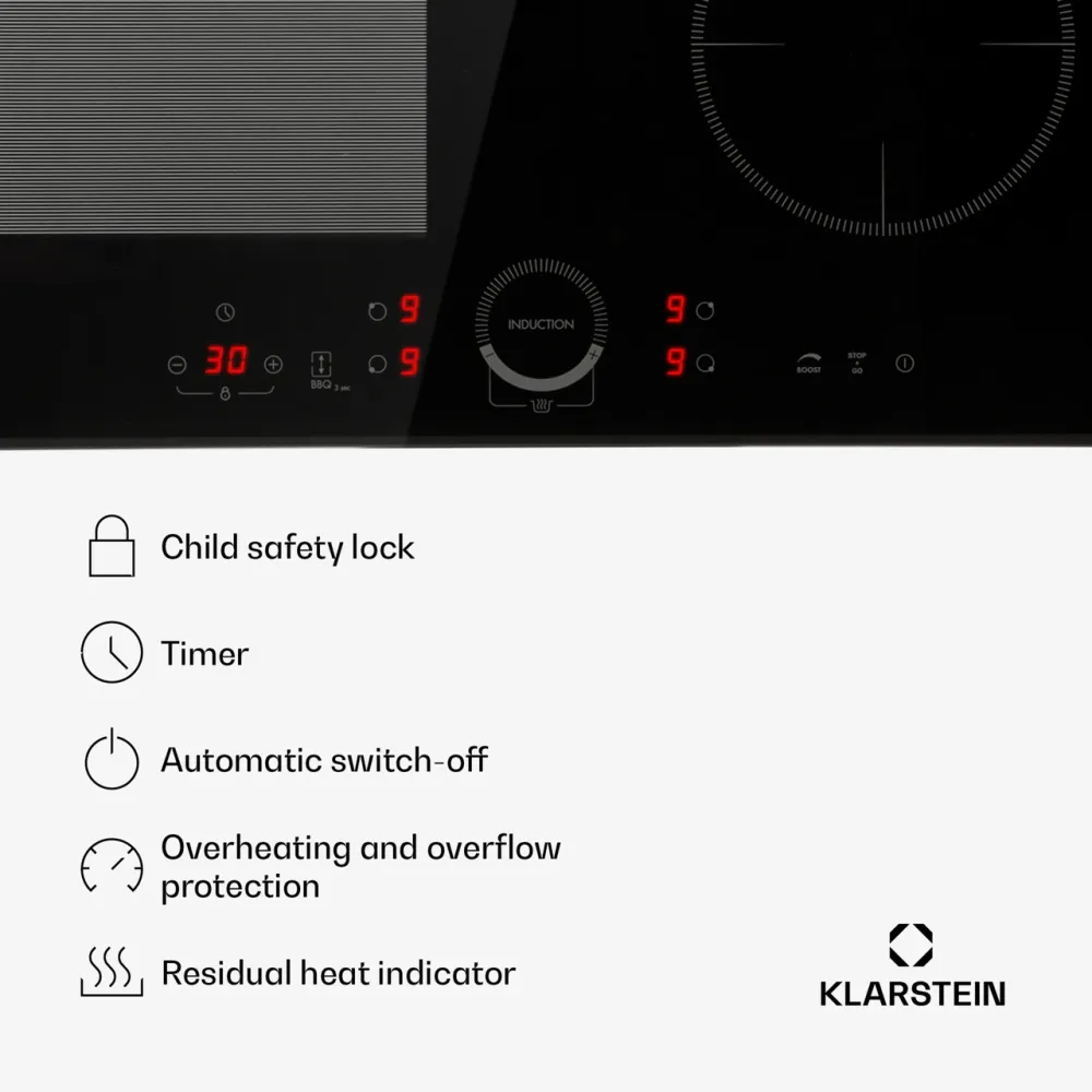 Индукционная варочная поверхность Delicalessa Hybrid 60 см, 4 конфорки, черного цвета Германия Днепр - изображение 3