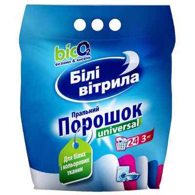 Пральний порошок Білі Вітрила Universal 3 кг (4820017661058) Вінниця