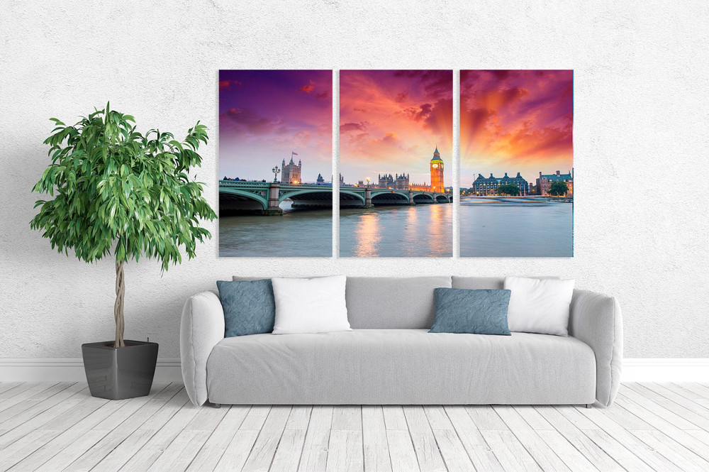 Модульная картина в гостиную / спальню   Біг-Бен     ART-211_3A 70х130 см Киев - изображение 2