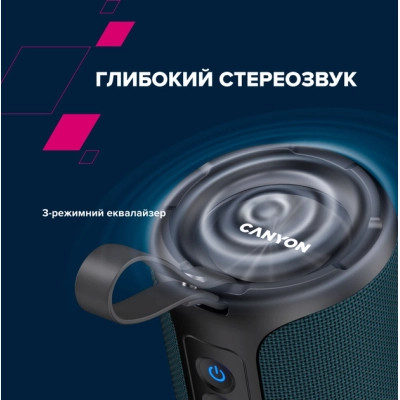 Акустическая система Canyon OnMove 15 EQ TWS IPX6 Dark Blue (CNE-CBTSP15BK) Винница - изображение 9