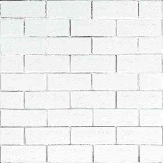 Панель стінова 700х700х4мм Біла цегла зі сріблом SW-00001502 Київ