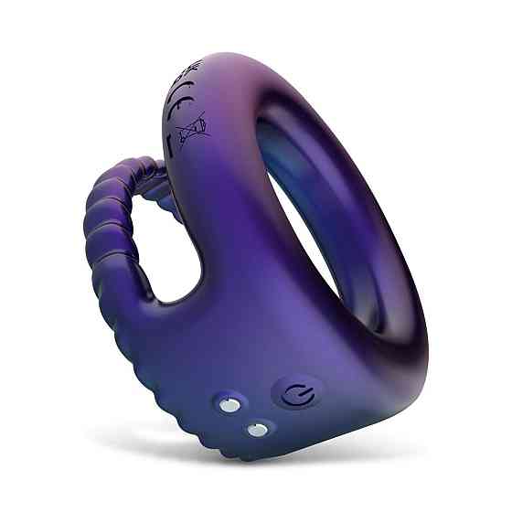 Ерекційне віброкільце Hueman - Jupiter Vibrating Cock and Ball Ring Sex Aura Київ