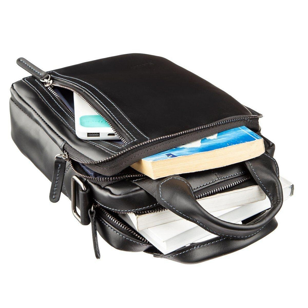 Сумка мужская SHVIGEL 11184 в гладкой коже Черная Киев - изображение 5