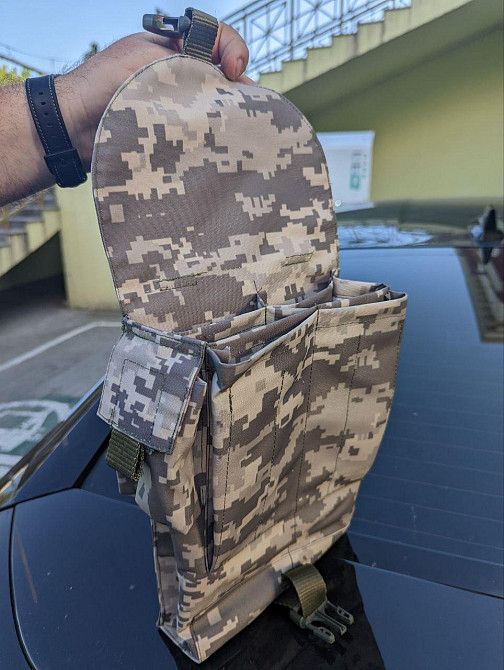 Підсумок подвійний для РПК та АК з кріпленням моллі (Molle), підсумок на 4 магазини на пояс рпс пікс Днепр - изображение 10