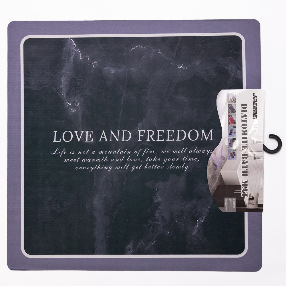 Килимок для ванної кімнати Love and freedom 58*58 см діатомітовий HP-42-10 Коломия - фото 3