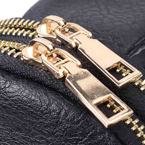 Невелика жіноча сумка через плече на два відділення з екошкіри Чорний (Vintage) Київ