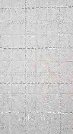 Шпалери вінілові на флізеліні AdaWall Signature1.06х10 під шкіру смуги структурні білі молочні Київ